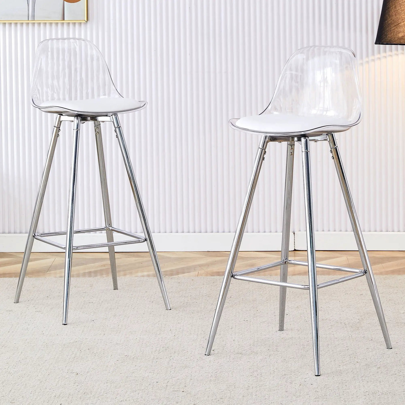 Stylish Upholstered Bar Chairs with Metal Legs by HouseOfZazla