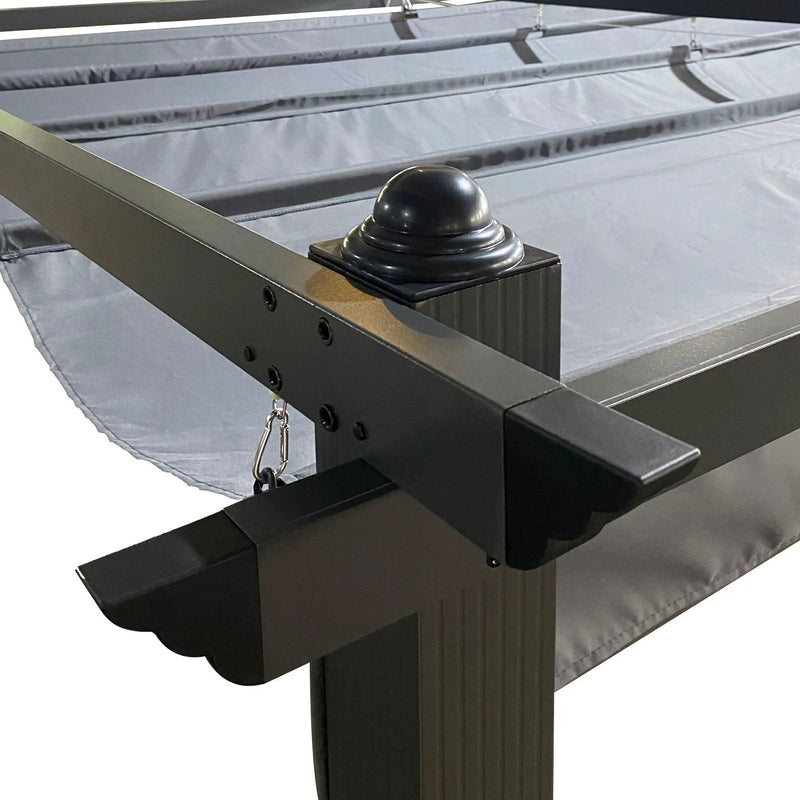 Replacement Canopy Top Cover Fabric For Outdoor Patio Retractable Pergola Sun-Shelter Canopy by Unique Piece Furniture