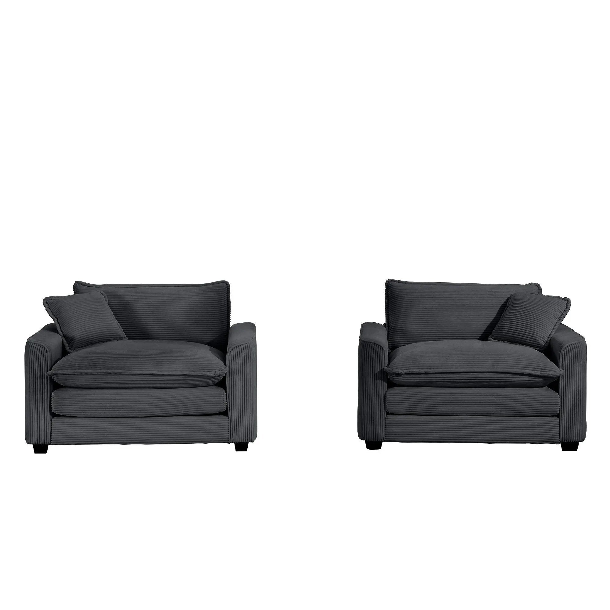 Modern Classic Fabric Single Chair Deep Seat Sofa With Pillow by Unique Piece Furniture