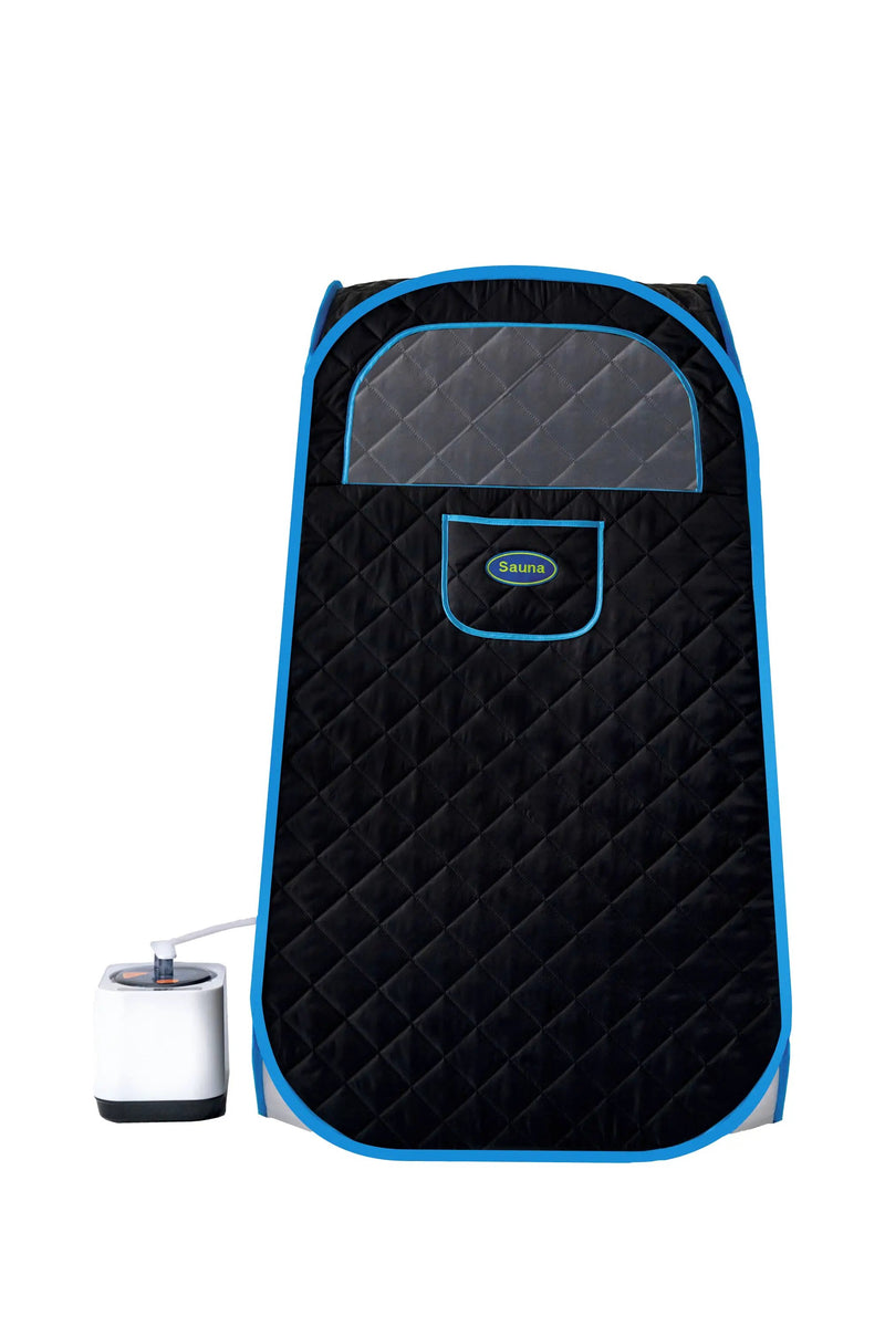 Portable Folding Full size Steam Sauna with 1000W&2.2L steam Generator. Personal Sauna Tent for Relaxation & Spa at home. Fast heating. Folding Steel Rim, it's easy to install, with FCC certification. by HouseOfZazla
