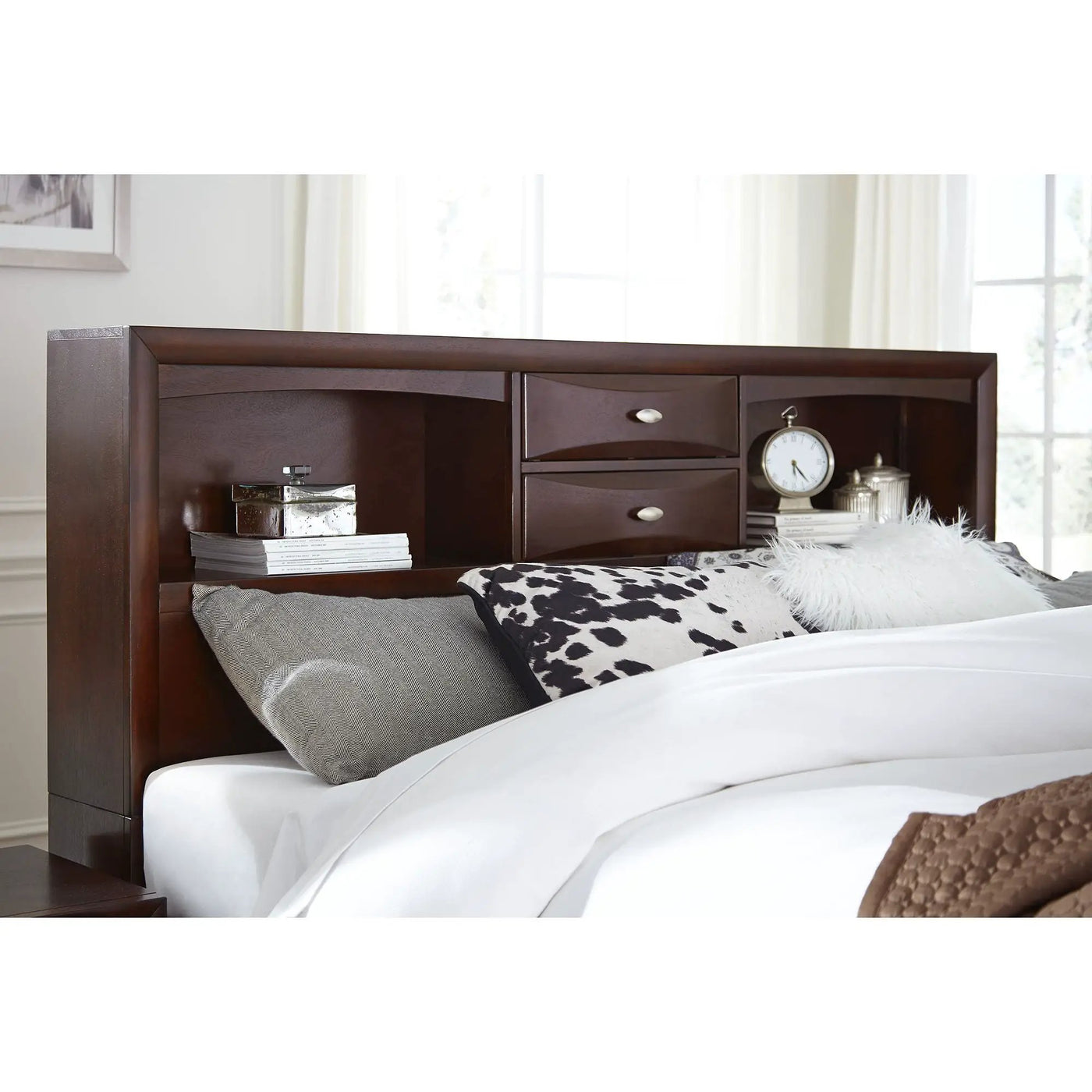 Lucille - Bed With Storage And Bookcase Headboard by Unique Piece Furniture
