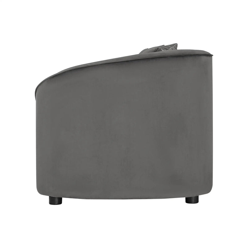 87" Curved Contemporary Sofa in Gray by HouseOfZazla