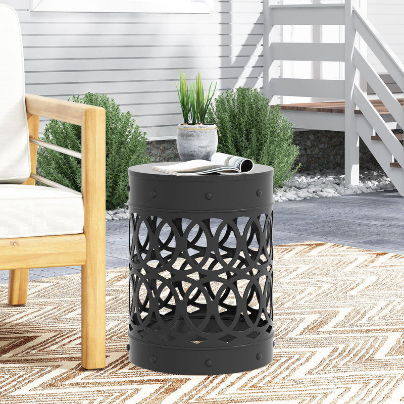 Outdoor Metal Large End Table, Modern Design by HouseOfZazla