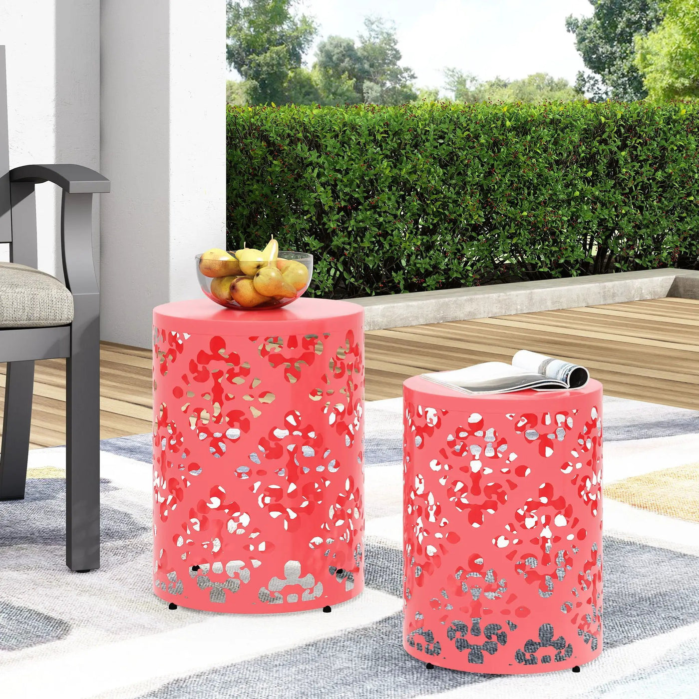 Outdoor Metal Modern Design End Table by HouseOfZazla