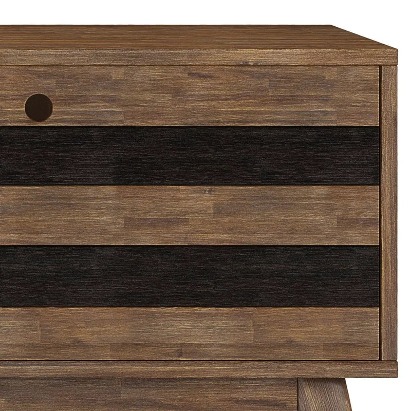 Clarkson - Low TV Stand - Rustic Natural Aged Brown by HouseOfZazla