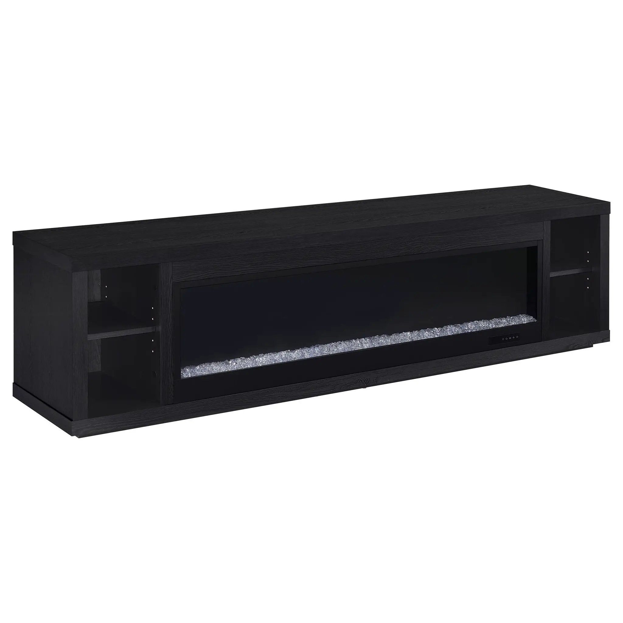 Deiter 79-inch TV Stand Fireplace Media Console Black by Unique Piece Furniture
