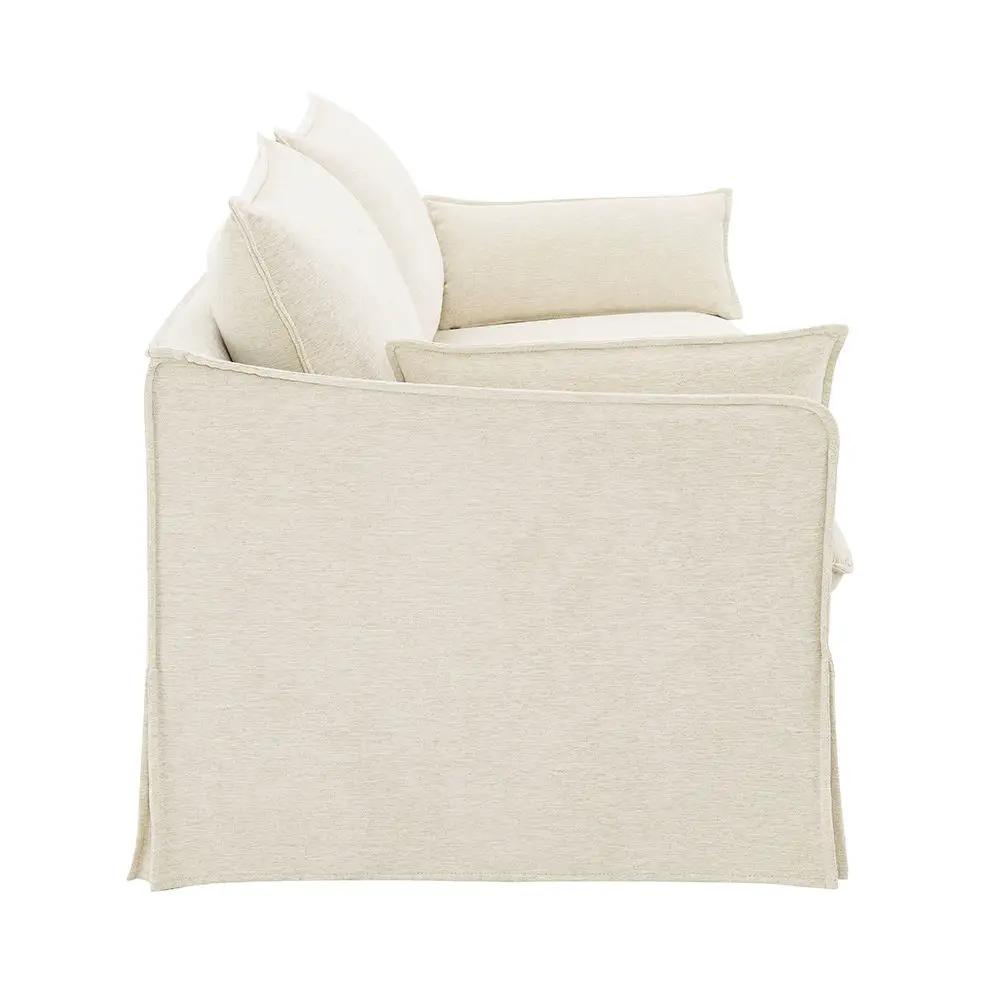 Shane - Sofa With 2 Pillows - Beige Linen by Unique Piece Furniture