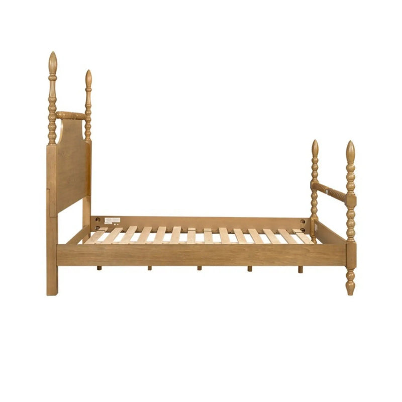 Queen Bed Turned Legs - Natural by HouseOfZazla