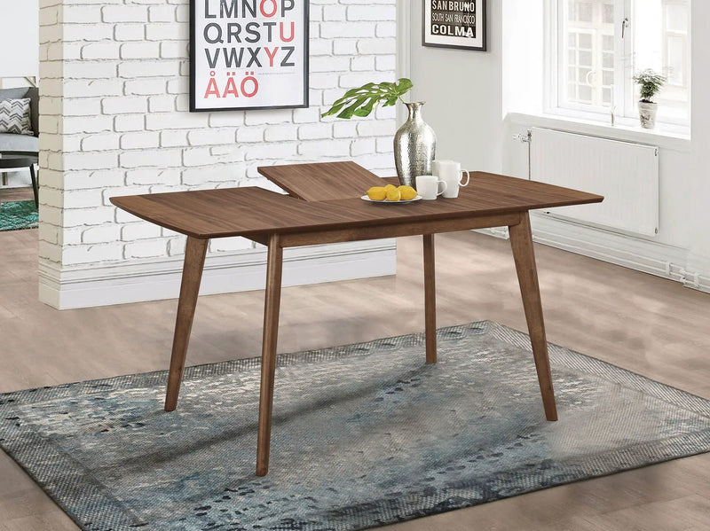 Alfredo 63-inch Extension Leaf Dining Table Natural Walnut by Unique Piece Furniture