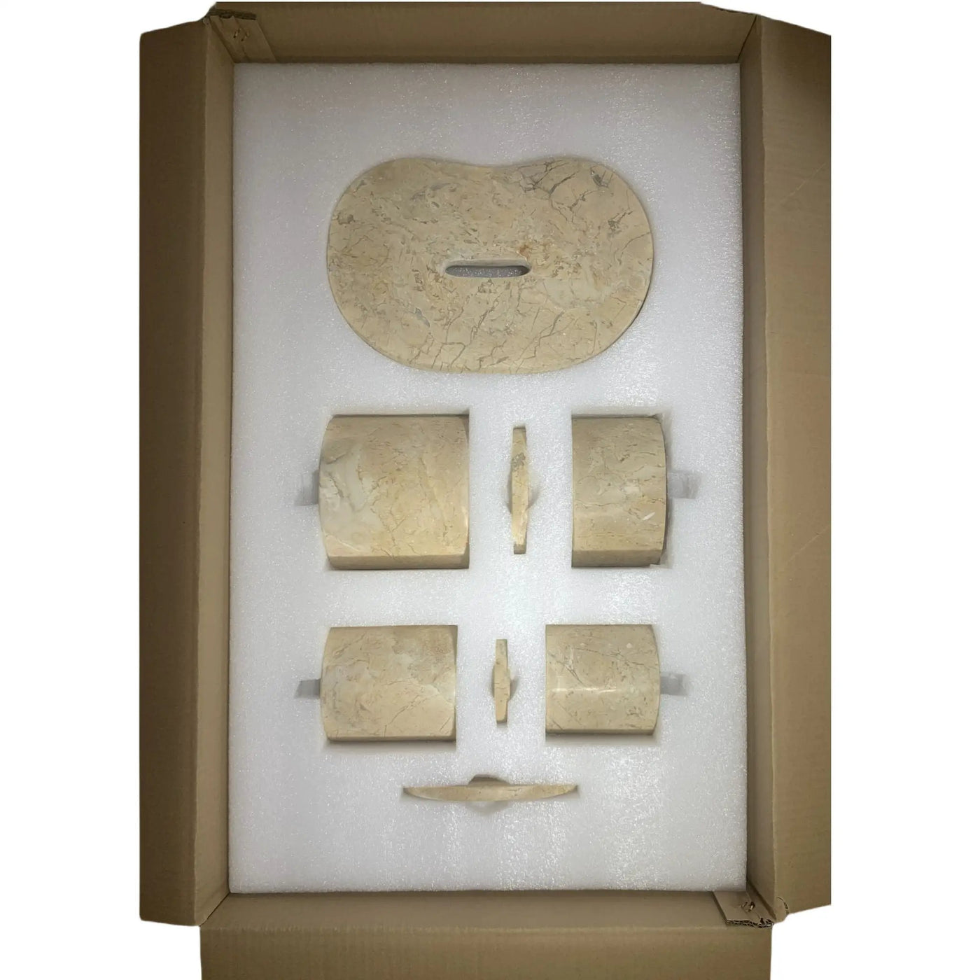 Elegant Natural Marble Bathroom Accessories Set by HouseOfZazla