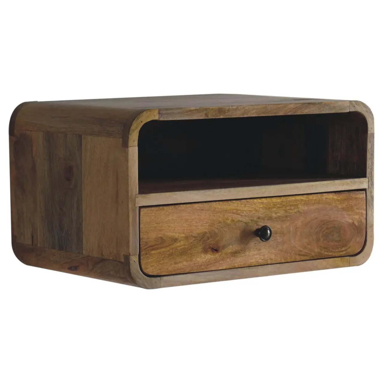 Large Floating Bedside, 1 Drawer, 1 Open Slot, Oak-ish by HouseOfZazla