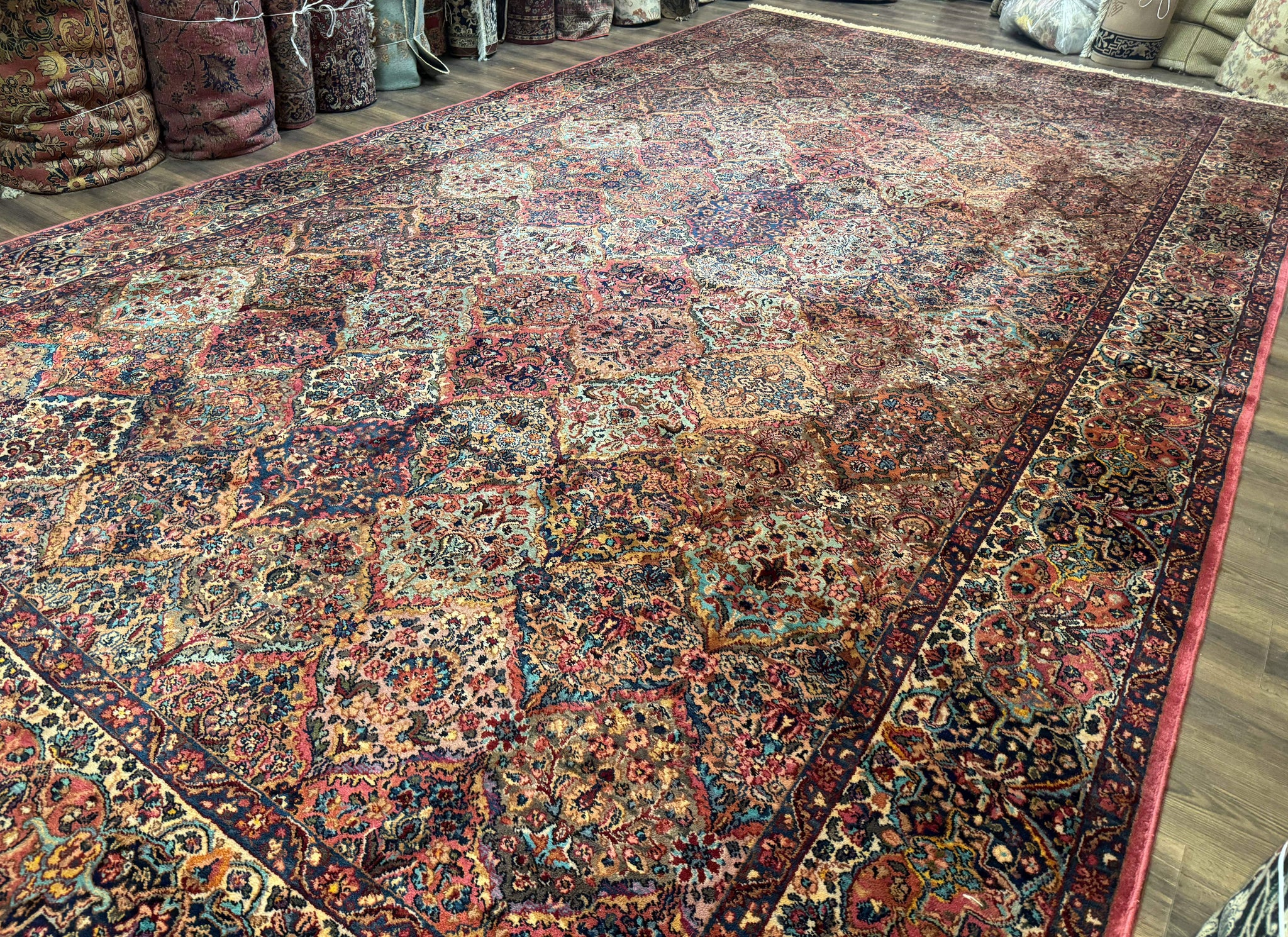 10x18 Karastan Multicolor Panel Kirman Rug #717, Palace Size Wool Discontinued Original 700 Series by Jewel Rugs
