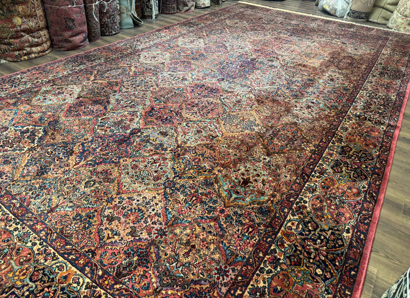 10x18 Karastan Multicolor Panel Kirman Rug #717, Palace Size Wool Discontinued Original 700 Series by Jewel Rugs