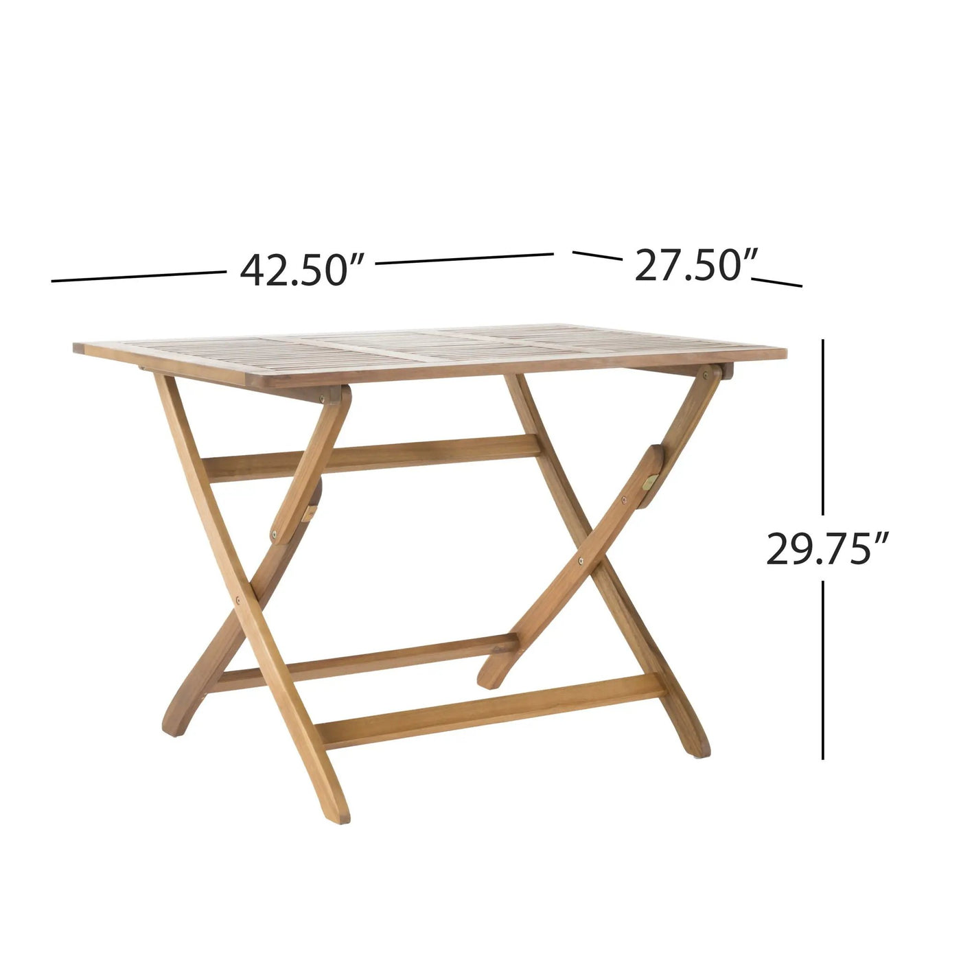 Blissique Outdoor Foldable Wood Dining Table With Slat Design by HouseOfZazla