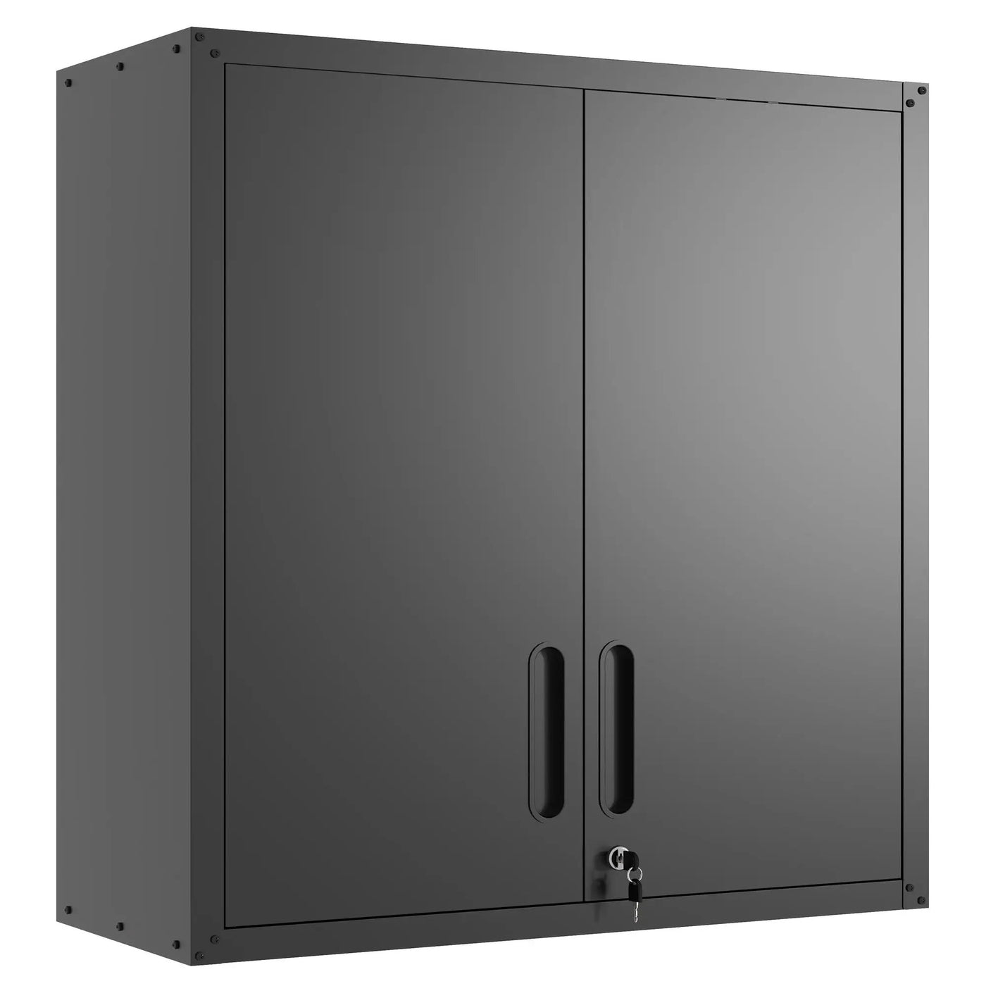 Metal Wall Mounted Tool Storage Cabinet With 2 Locking Doors, Adjustable Shelf, And Drawer by HouseOfZazla