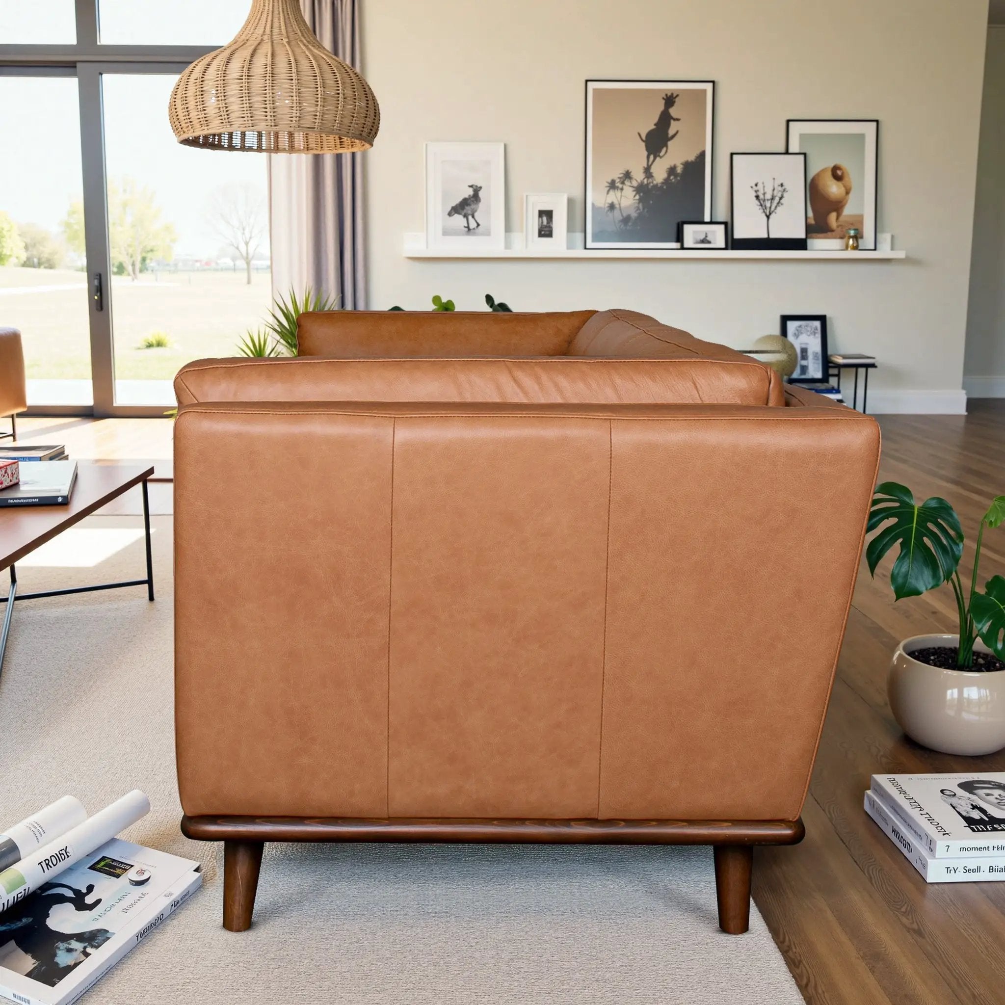 Phoenix Leather Sofa by HouseOfZazla