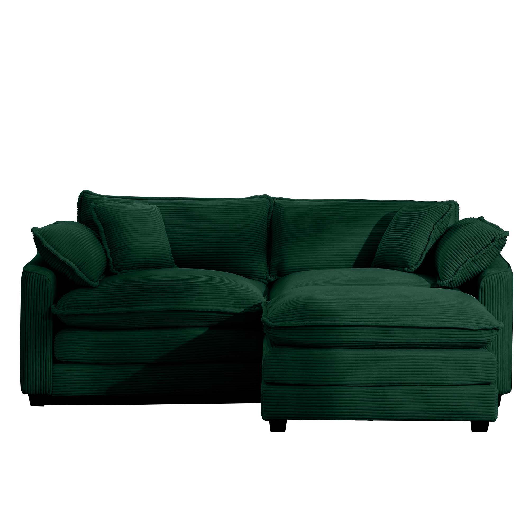 Modern Oversized Modular Cushion Sofa With Ottoman, Low Back, Deep Seating Sofa Set by Unique Piece Furniture