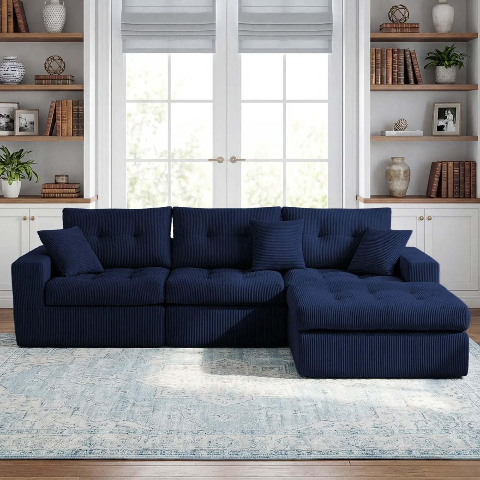 Corner Chaise L-Shaped Sectional Sofa Bed by HouseOfZazla