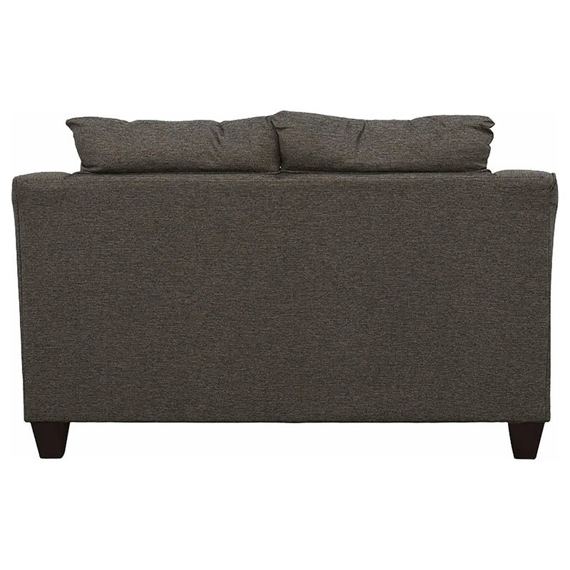 Salizar Upholstered Flared Arm Loveseat Charcoal Grey by Unique Piece Furniture