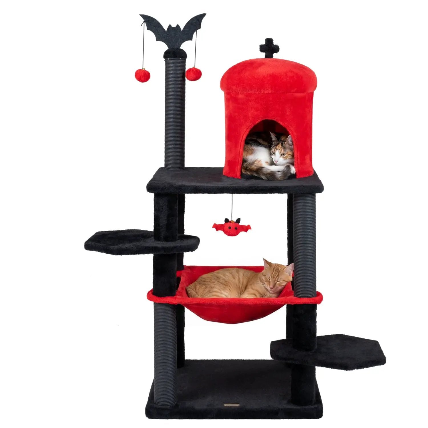 60" Gothic Cat Tower with Plush Perch and Coffin Bed by DirectDeals