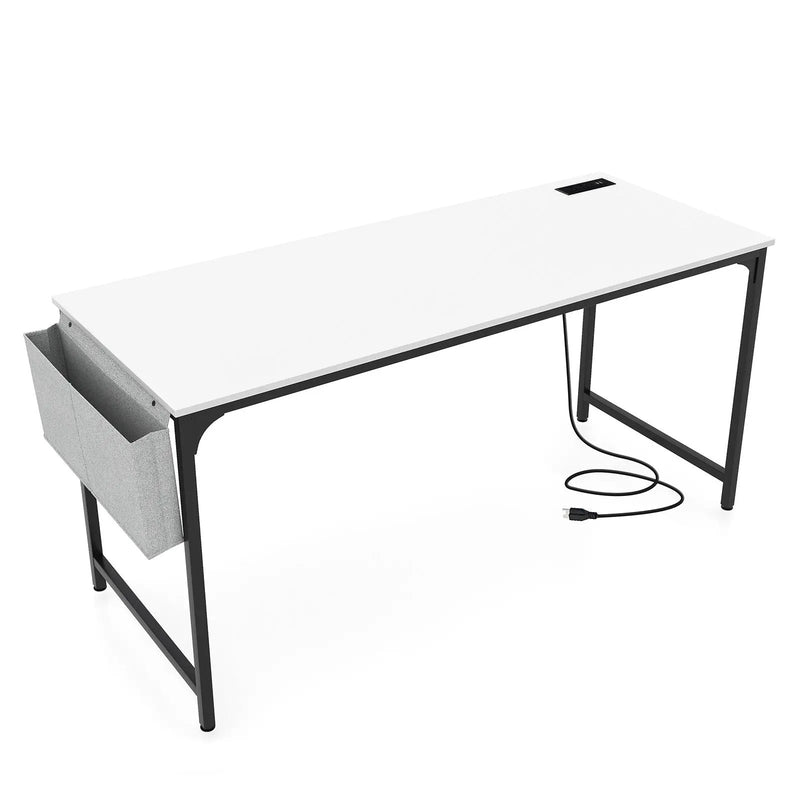 60 Inch Computer Desk with Charging Station Storage Bag by DirectDeals
