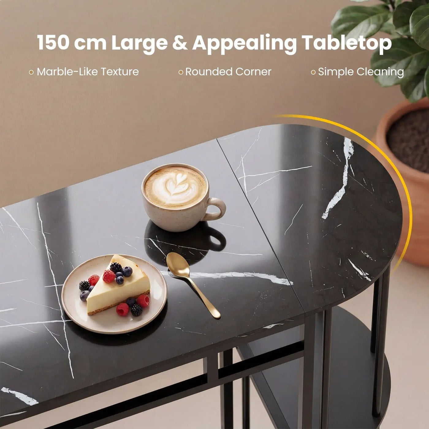 60 Inch Dining Table and 2 Upholstered Barstools with Faux Marble Tabletop by DirectDeals
