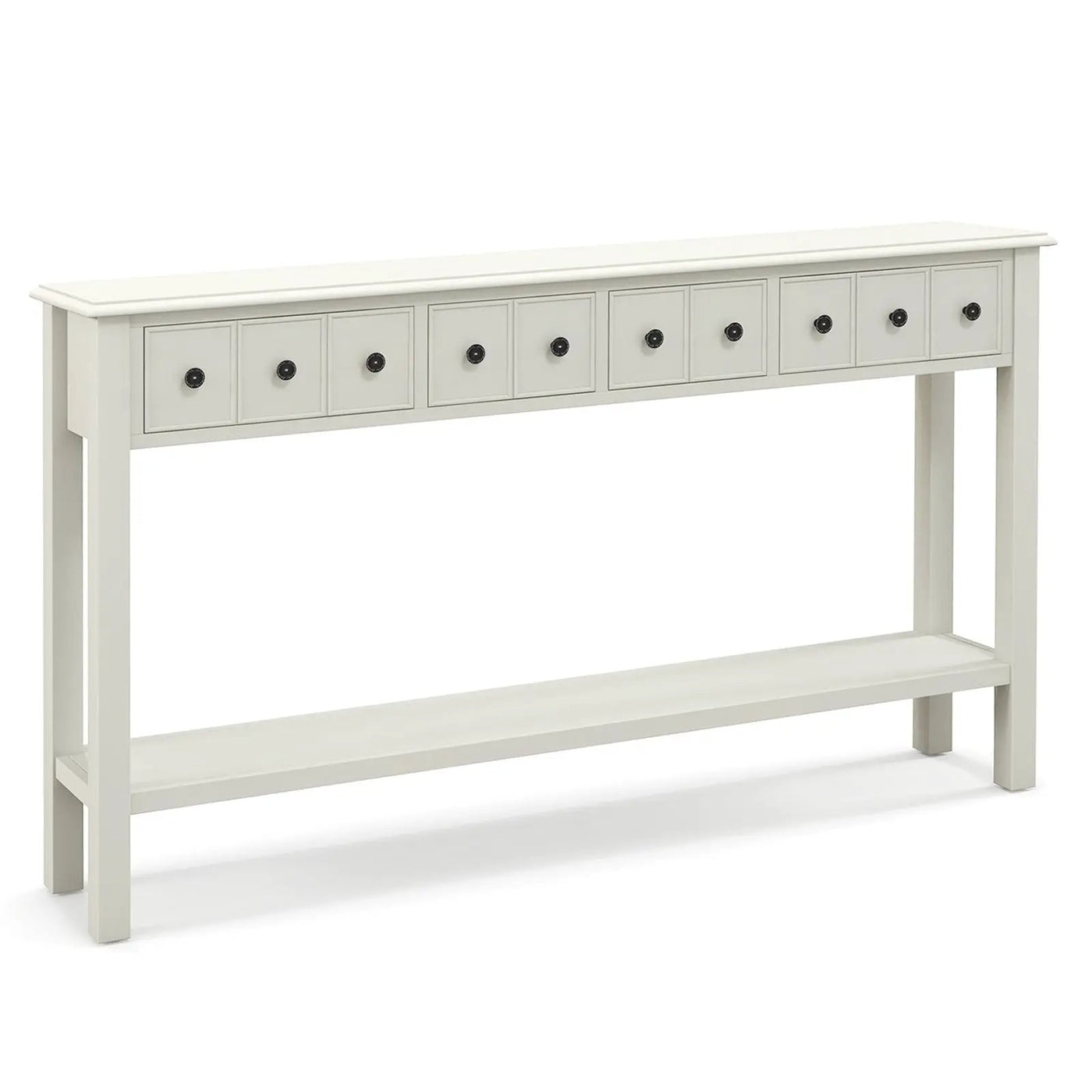 60 Inch Long Sofa Table with 4 Drawers and Open Shelf for Living Room by DirectDeals