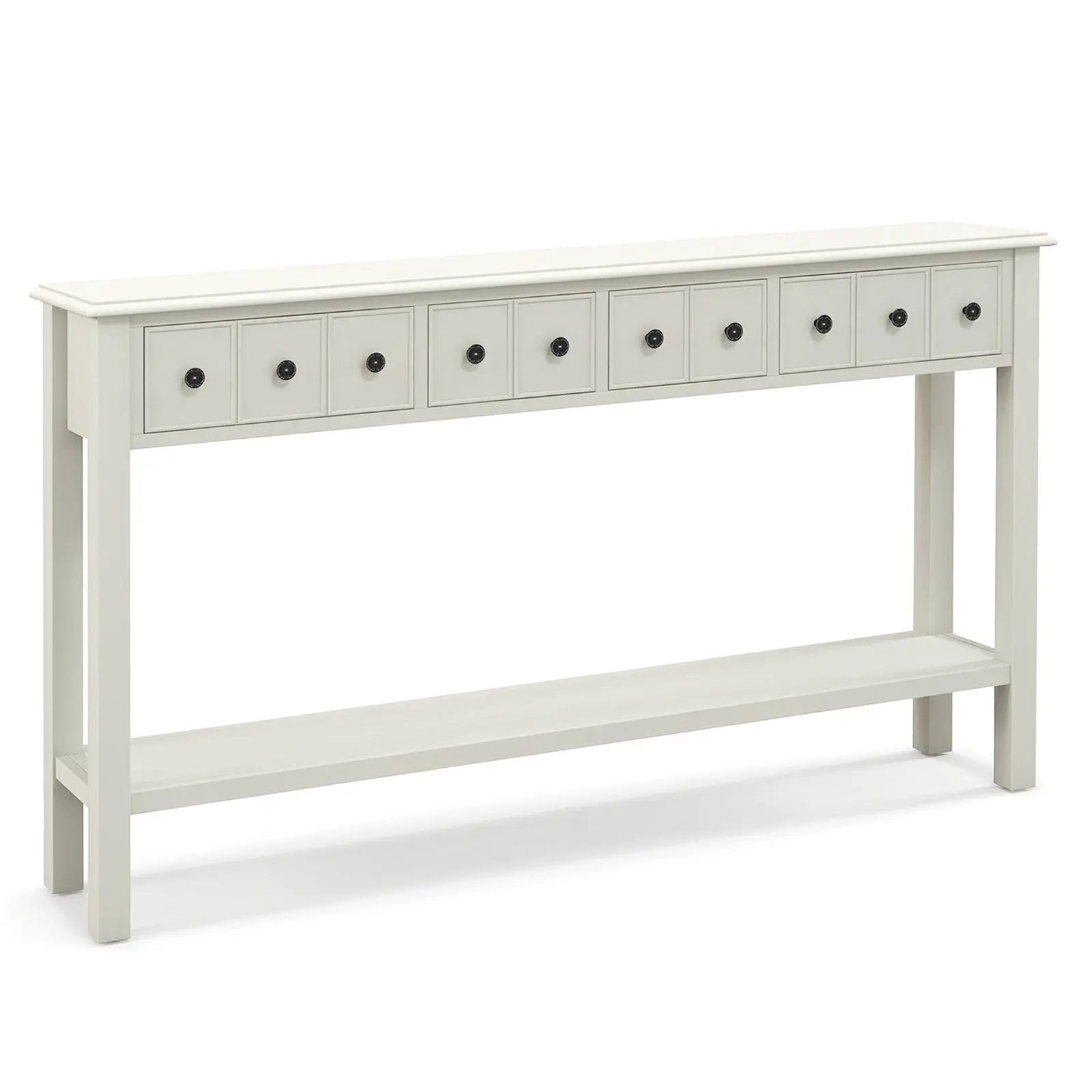 60 Inch Long Sofa Table with 4 Drawers and Open Shelf for Living Room by DirectDeals