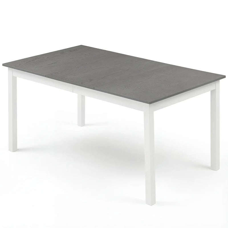 60 Inch Rectangular Dinner Table with Solid Rubber Wood Legs by DirectDeals