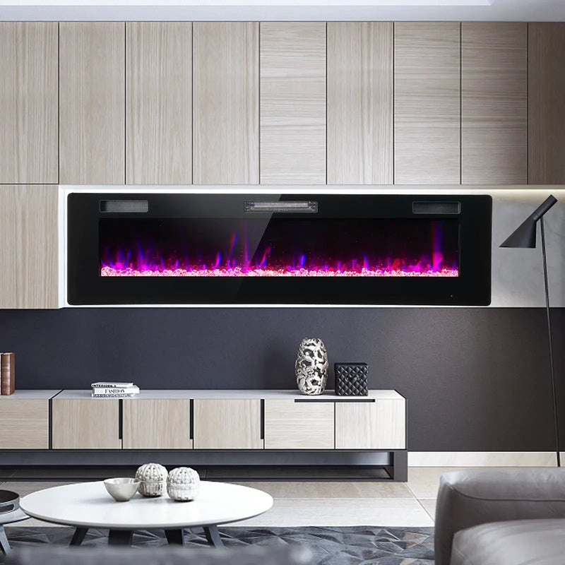 60 Inches Ultra-thin Electric Fireplace with Remote Control and Timer Function by DirectDeals