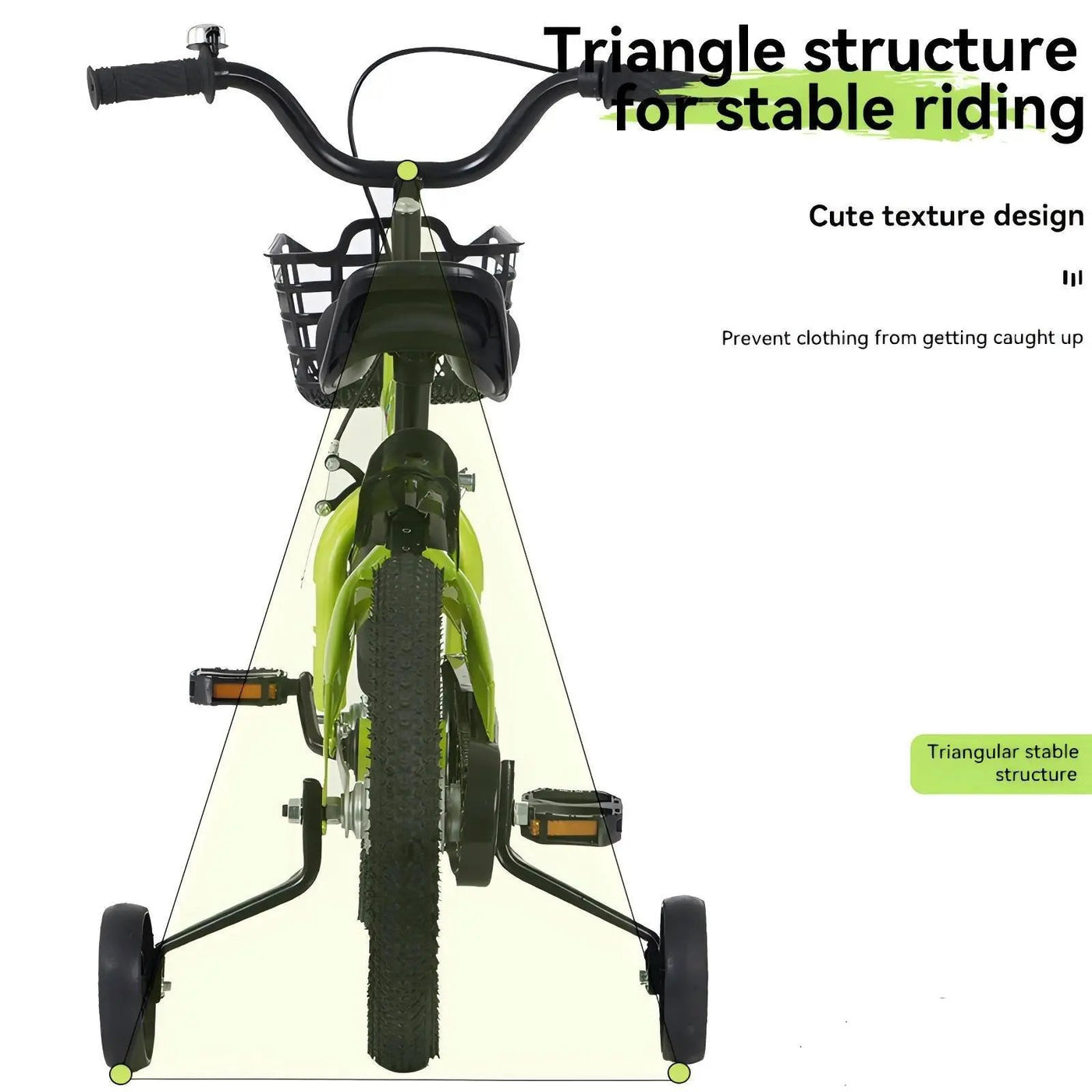 Fkznpj - 16" Sporty Kids Bike With Training Wheels And Stand Adjustable Saddle Suitable For Boys And Girls Aged 4 - 8 Years Tall Height 41 - 46" Available In A Variety Of Colors by HouseOfZazla