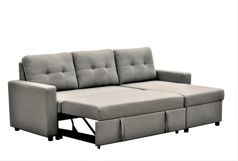 Convertible L Shaped Sectional Sleeper Sofa Bed, Saving Pull Out Couch by HouseOfZazla
