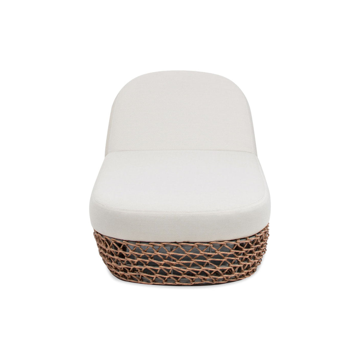 Sunbrella Upholstered Patio Lounger with Adjustable Backrest - Dark Brown, photo 4 of 10