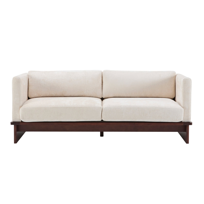 77 in. Square Arm Modern 3 Seater Boucle Sofa Upholstered Couch by HouseOfZazla