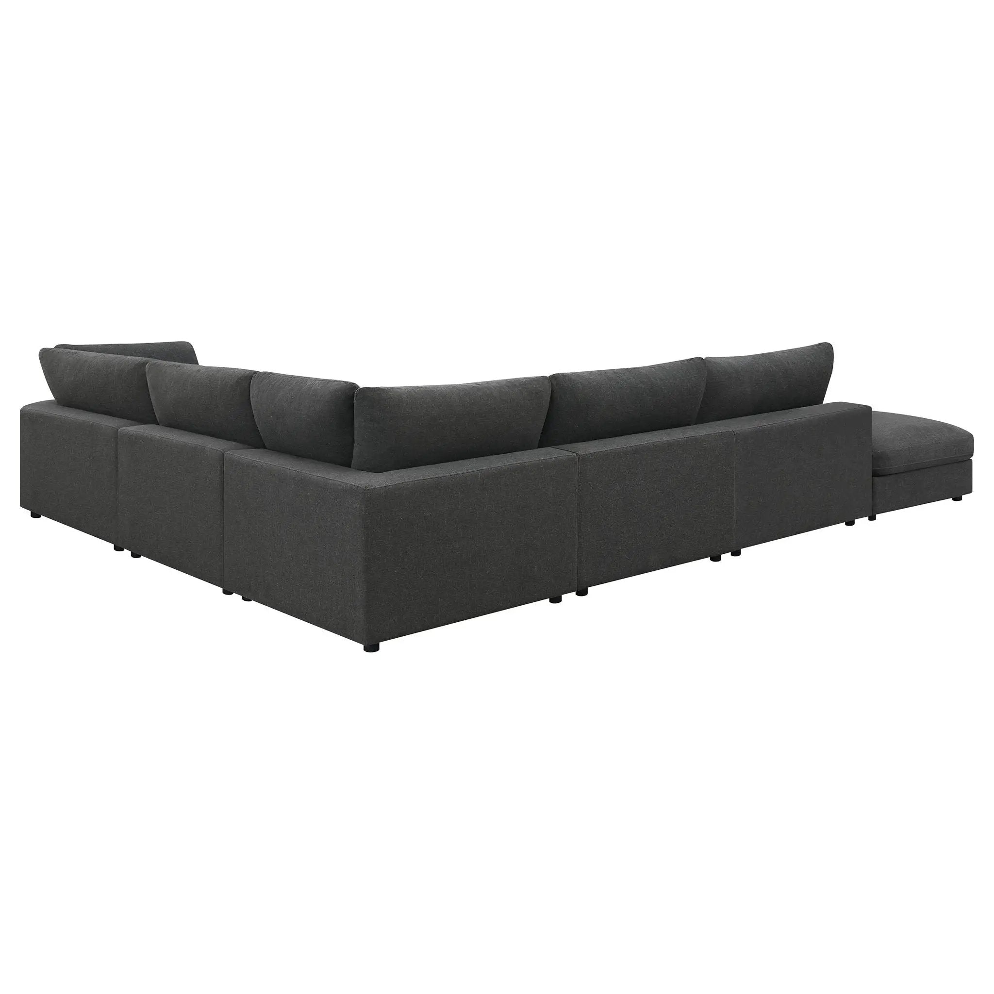 Serene 6-piece Upholstered Modular Sectional Sofa Charcoal by Unique Piece Furniture