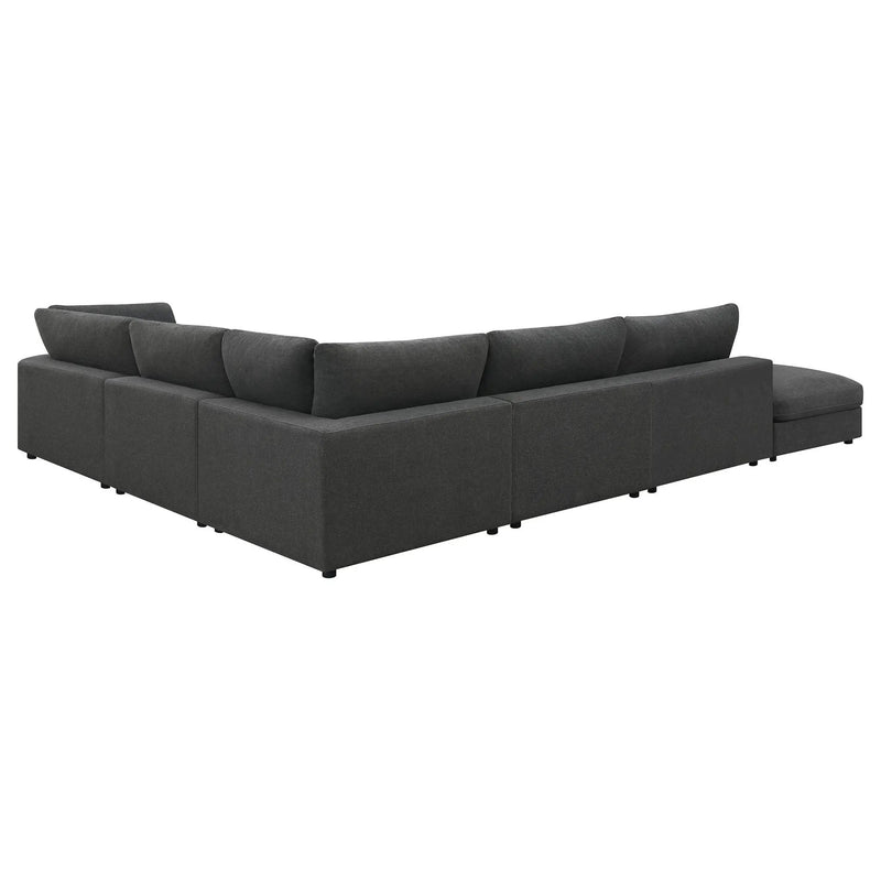 Serene 6-piece Upholstered Modular Sectional Sofa Charcoal by Unique Piece Furniture