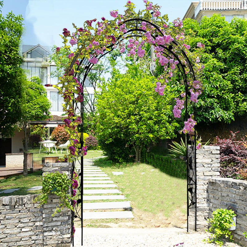 Metal Garden Arch Assemble Freely With 8 Styles Garden Arbor Trellis Climbing Plants Support Rose Arch by HouseOfZazla