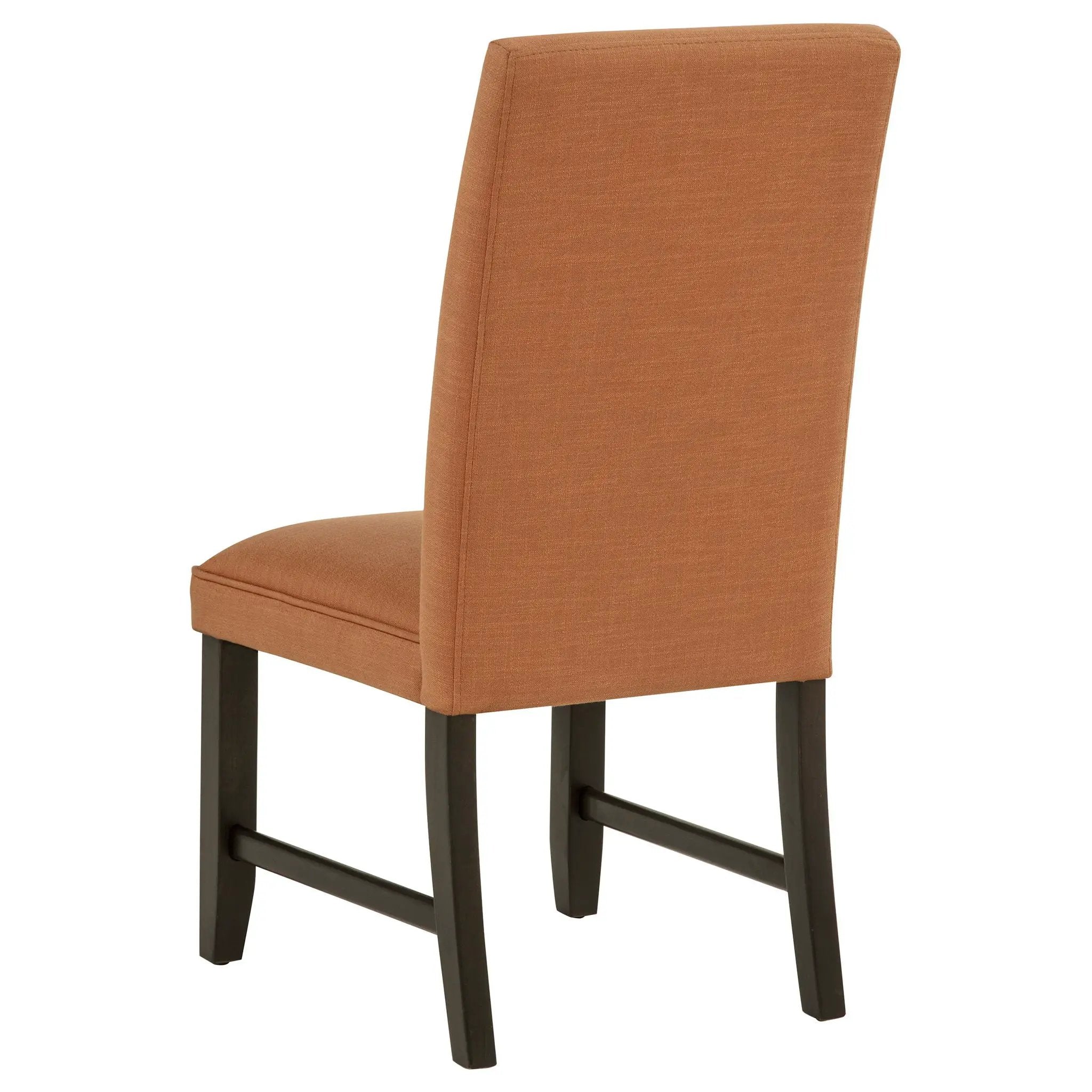 Berning Fabric Upholstered Parson Side Chair Salmon Orange (Set of 2) by Unique Piece Furniture