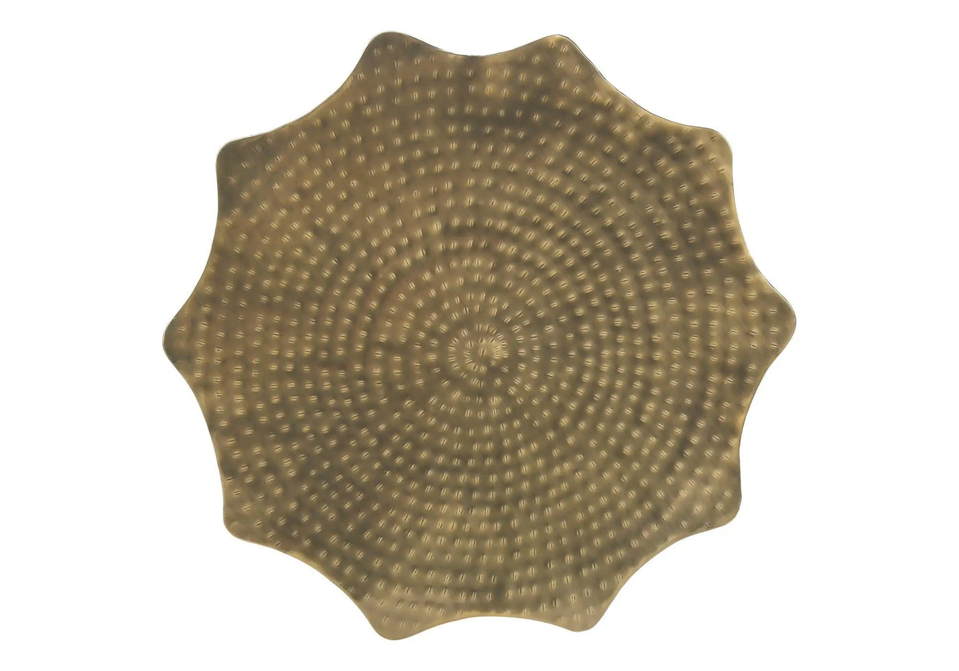 Drum Accent Side Table, Stylish Scalloped Design by HouseOfZazla