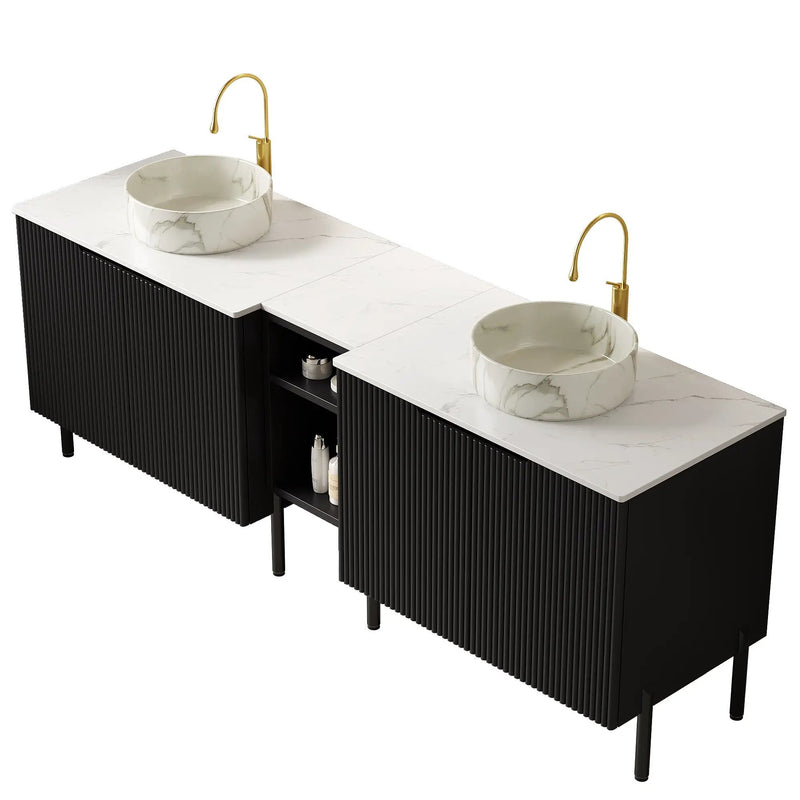 Turio 72" Freestanding Double Bathroom Vanity with Sinks by HouseOfZazla