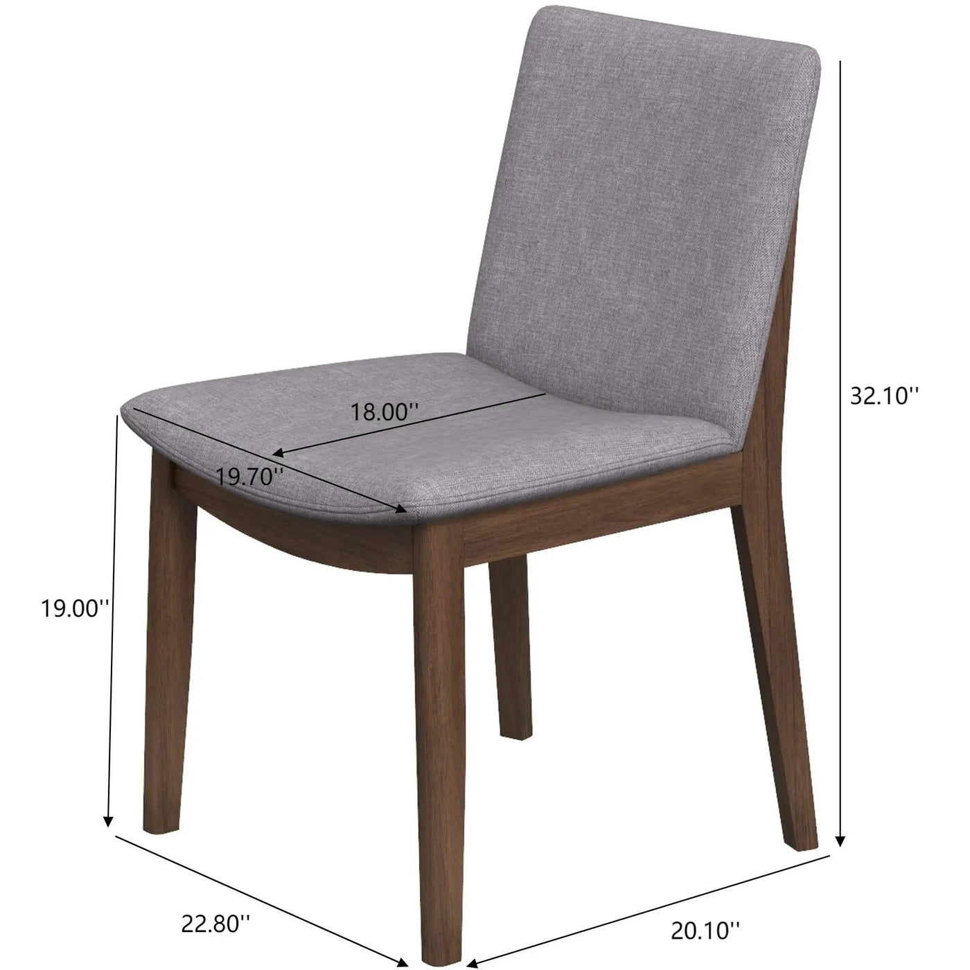 Laura - Mid-Century Modern Solid Wood Dining Chair (Set of 2) by HouseOfZazla