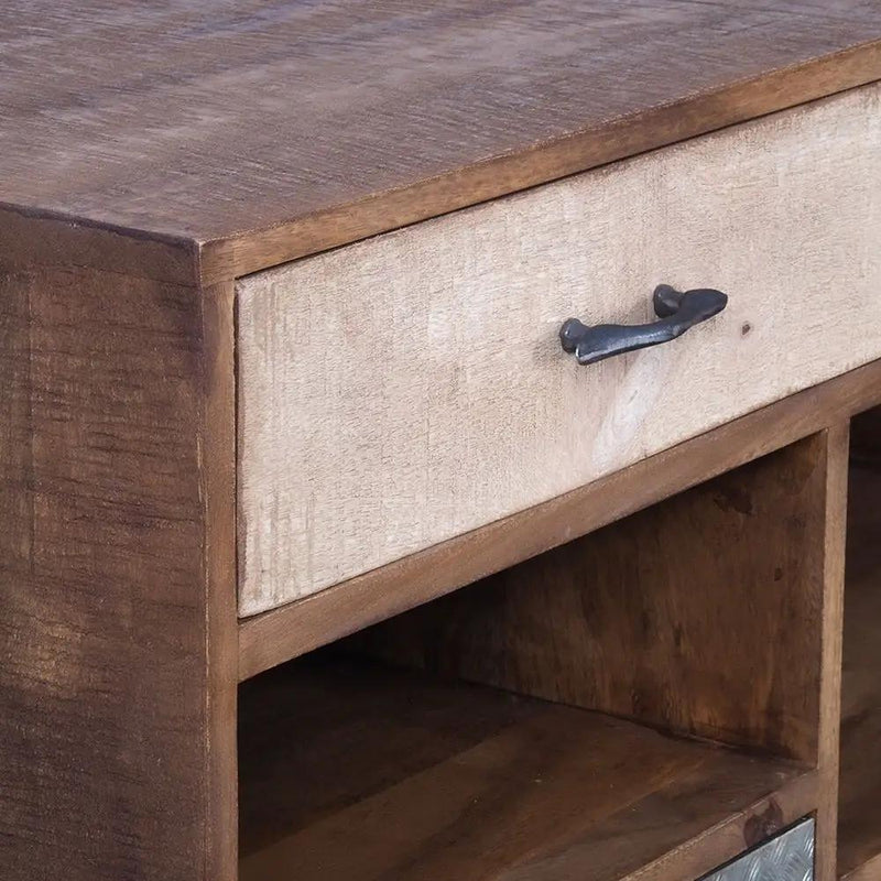 Rustic 2 Drawer Kitchen Island - Multi by Unique Piece Furniture