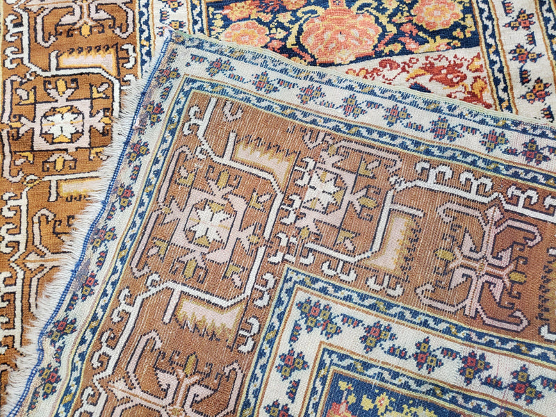 Antique Turkish Anatolian Ghiordes Prayer Rug, Twin Mihrabs, Rare Collectible Oriental Rug, Early 20th Century Prayer Rug, 3'9" x 5'2" by Jewel Rugs