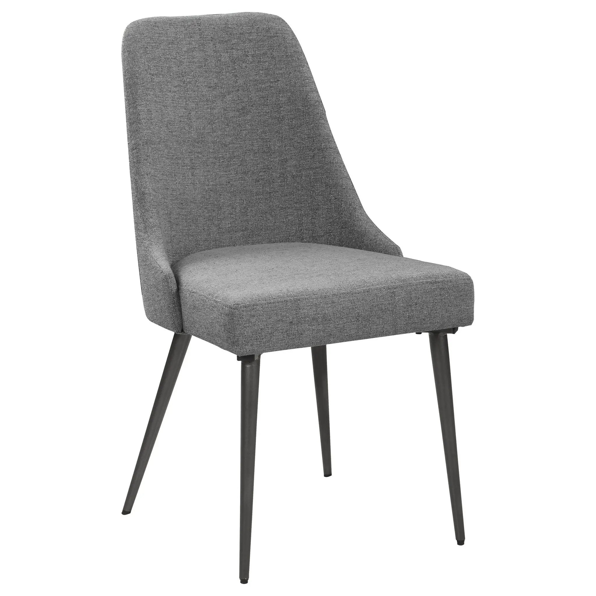 Side Chairs Upholstered With Tapered Legs (Set of 2) - Gray by HouseOfZazla
