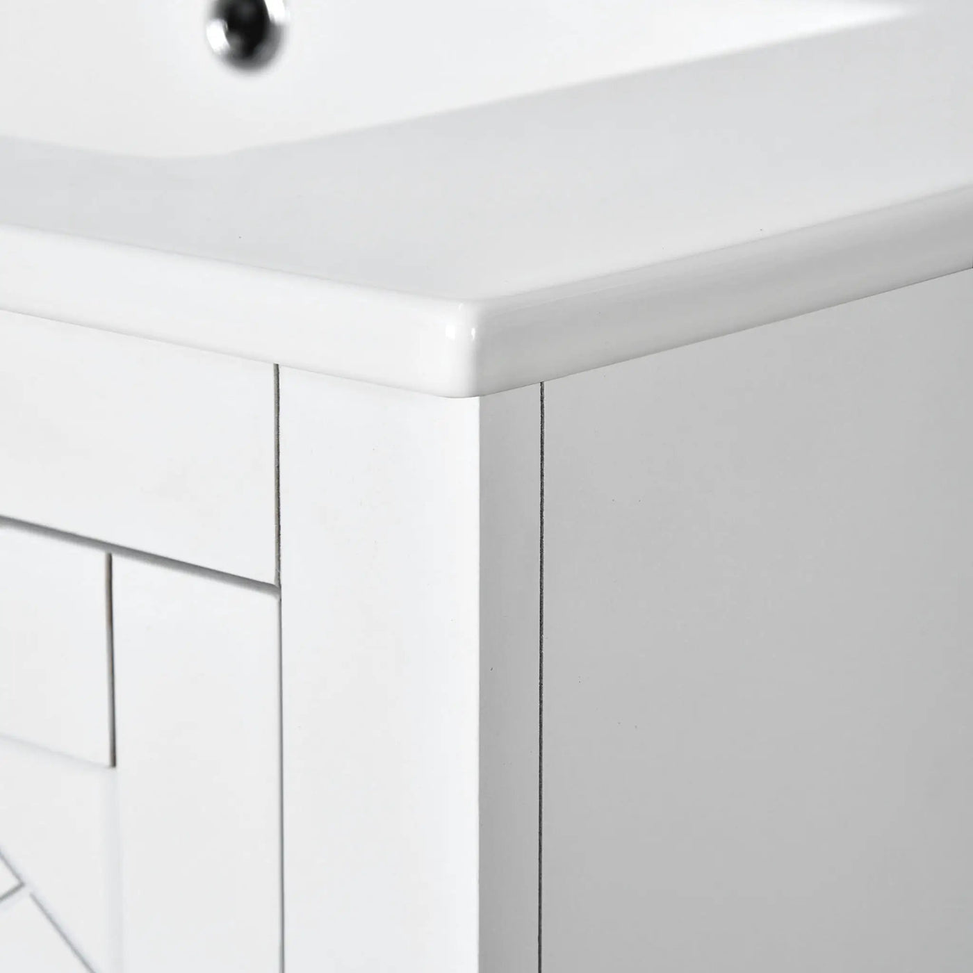 Ceramic Sink Combo, Freestanding Vanity Set With 3 Drawers & Soft Closing Doors by HouseOfZazla