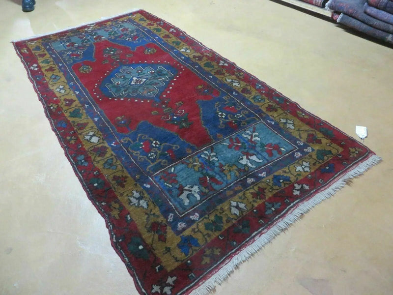 4' X 8' Vintage Handmade Turkish Kazak Pattern Wool Rug Carpet Nice # 105 by Jewel Rugs