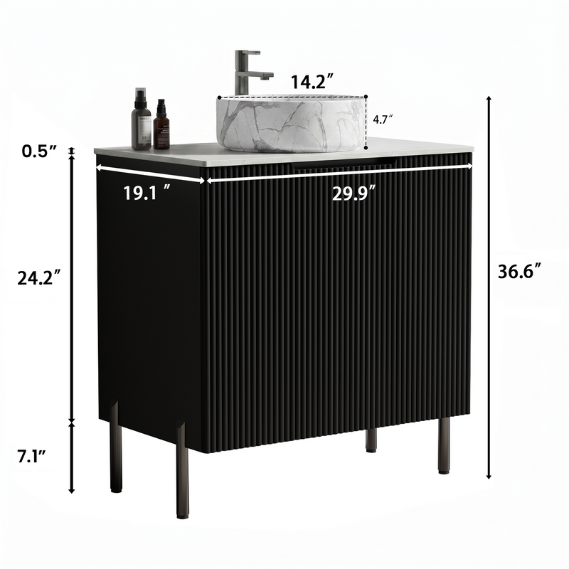 Torino 30F" Bathroom Vanity with Sink by HouseOfZazla