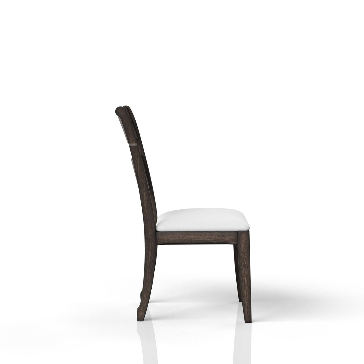 Upholstered Seat Side Chair with Ladderback - Chocolate, photo 3 of 6