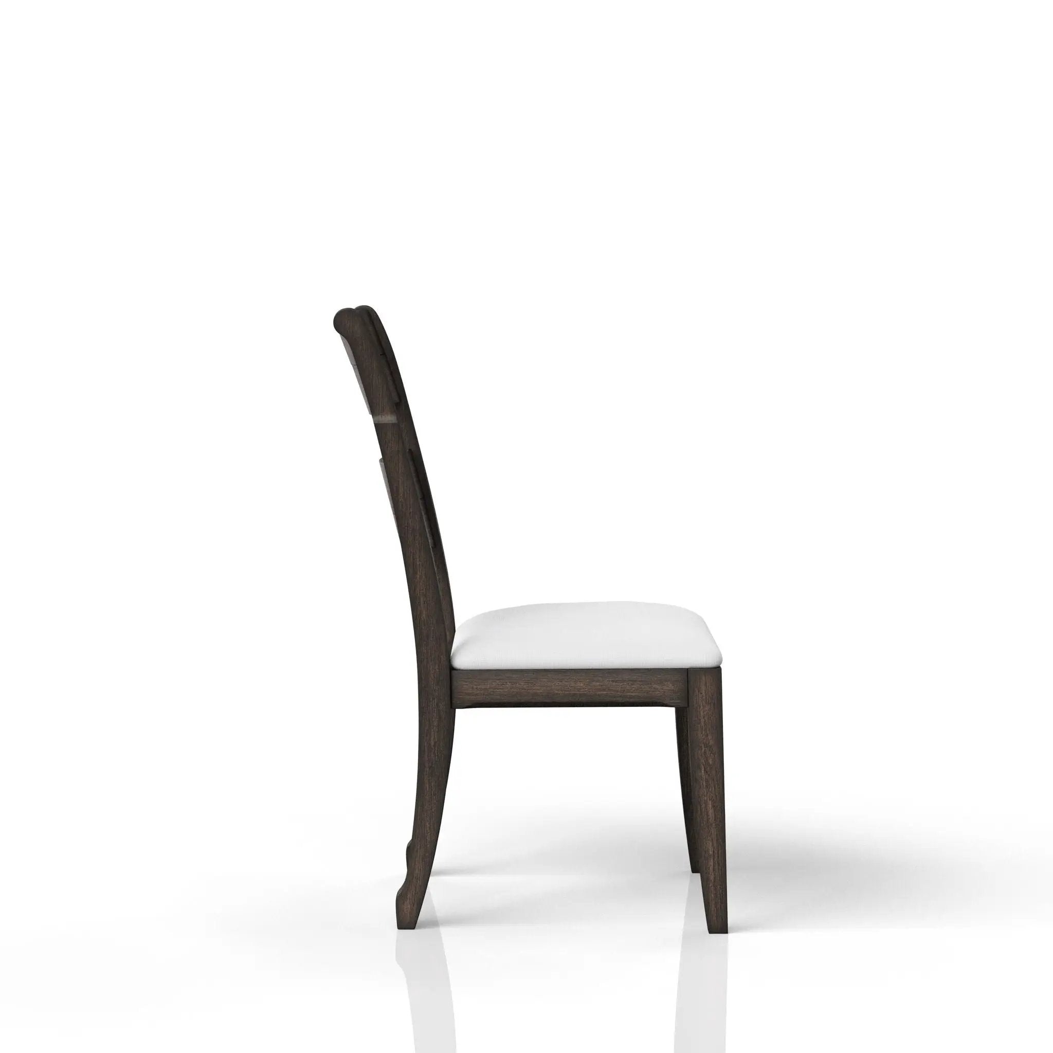 Upholstered Seat Side Chair - Chocolate by HouseOfZazla