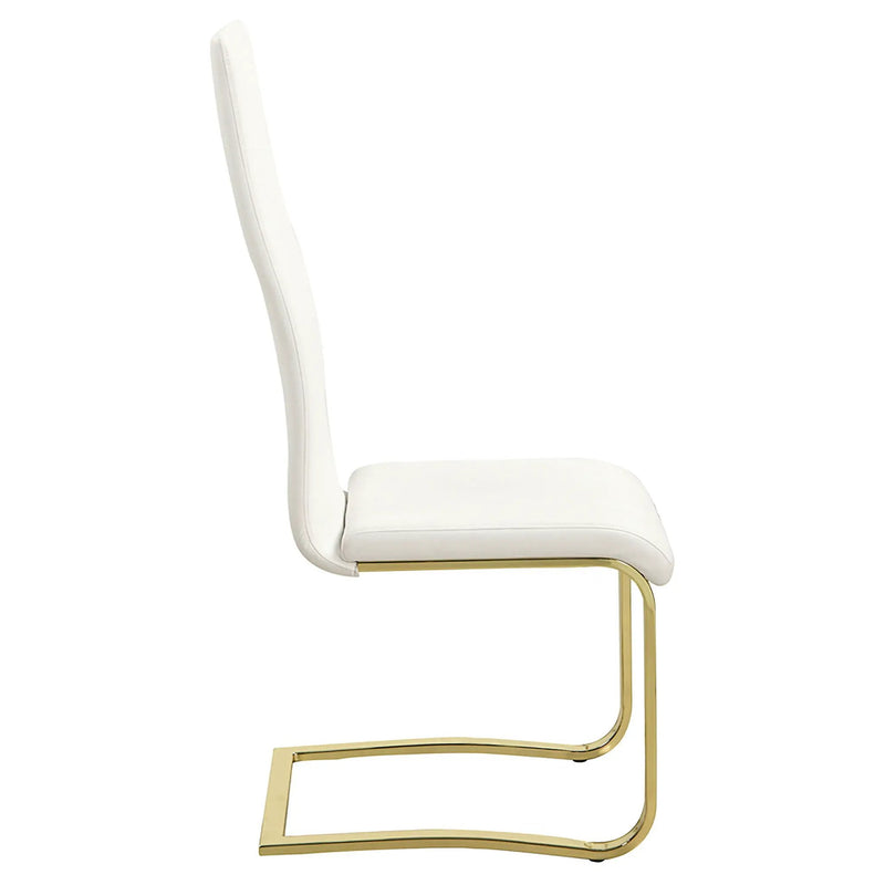 Whittingham - Dining Side Chair (Set of 4) - White / Gold by HouseOfZazla